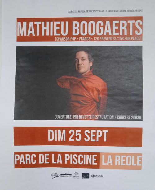 CONCERT POP DE MATHIEU BOOGAERTS